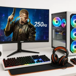 Компьютерный комплект i7-13700 с RTX 4070, 32 ГБ ОЗУ, 3 ТБ накопителя, изогнутый 27-дюймовый дисплей MSI 250 Гц