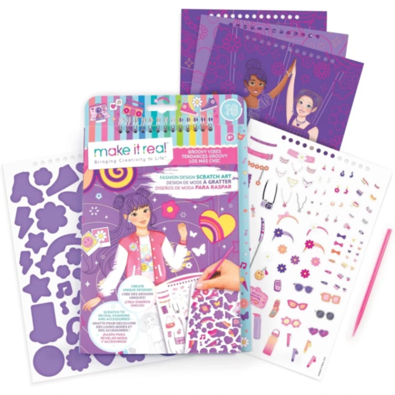 Набор для рисования Make it Real Groovy Vibes, 8+ лет Набор для рисования Make it Real Groovy Vibes, 8+ лет