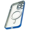 Чехол 888_store_548 MagSafe для Apple iPhone 15 Pro Max Синий/Прозрачный
