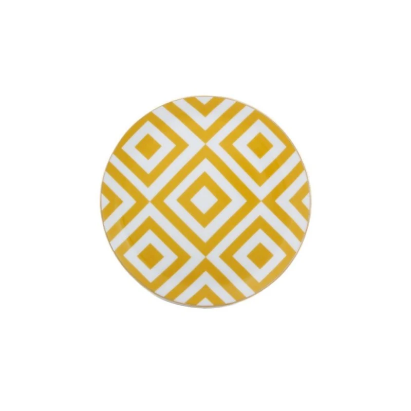 Boşqab Porland Morocco 04AP021453, farfor, sarı, 17 sm