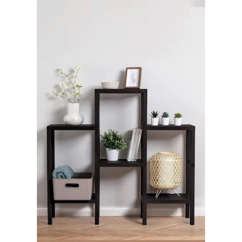 Этажерка 108×100×29 см, черный, пластик Этажерка 108×100×29 см, черный, пластик