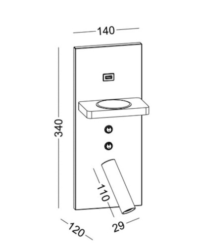 Divar çırağı Lustore LSW418-WT