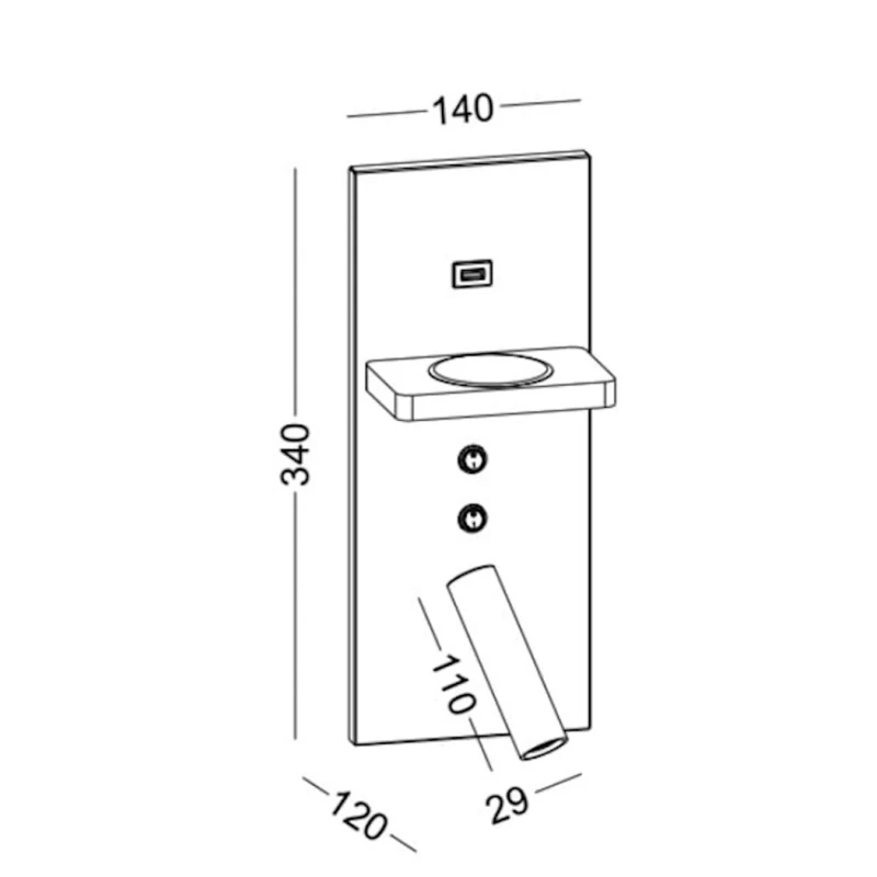 Настенный светильник Lustore LSW418-WT Настенный светильник Lustore LSW418-WT