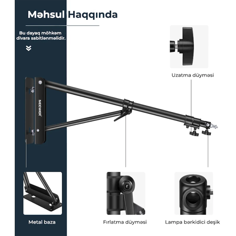 Кронштейн Neewer Studio Video Triangle Wall Mounting, 180 см Кронштейн Neewer Studio Video Triangle Wall Mounting, 180 см