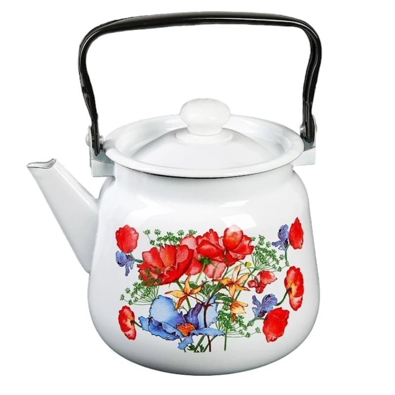 Чайник для кипячения воды СтальЭмаль С2716.3*95, 3500 мл, эмалированная сталь, белый