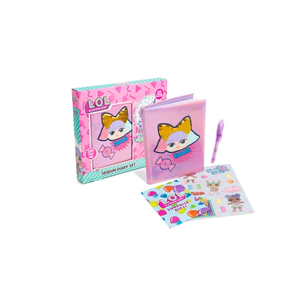 Школьный набор RMS International L.O.L. Surprise Sequin Diary Set