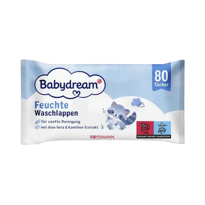Uşaqlar üçün nəm salfetlər Rossmann Babydream 80 əd Uşaqlar üçün nəm salfetlər Rossmann Babydream 80 əd