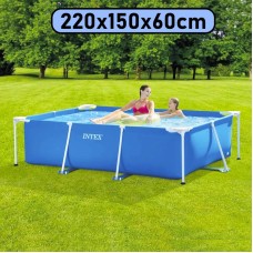Hovuz Intex Rectangular Frame 1662TX28270, karkas, həcm 1662 l, göy, 220x150x60 - 1662TX28270