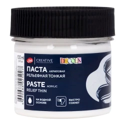 Akril pasta Decola, nazik relyef, 1 əd, 100 ml, ağ