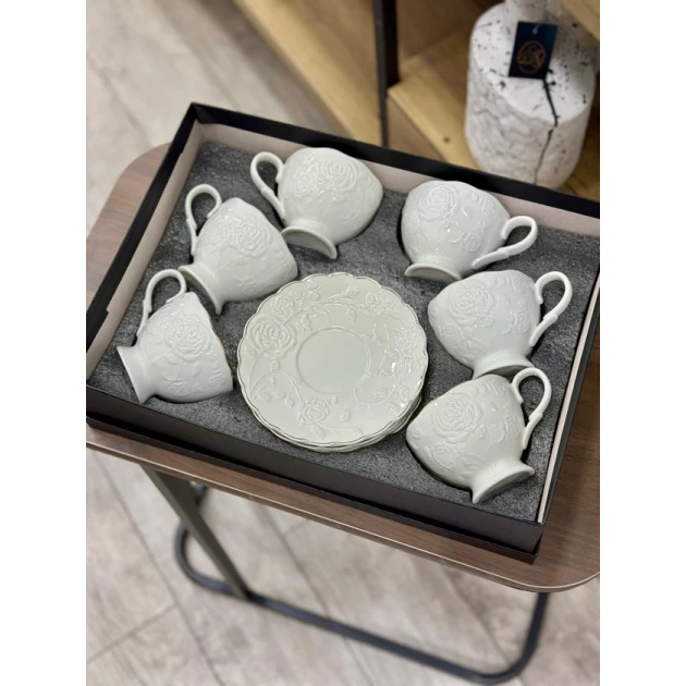 Çay dəsti vm210, ağ, 6 nəfərlik