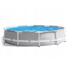 Hovuz Intex Prism Frame 26720NP, karkaslı, diametr 427sm, hündürlüyü 107sm, həcmi 12706l, boz/mavi
