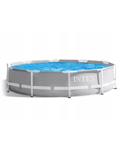 Hovuz Intex Prism Frame 26720NP, karkaslı, diametr 427sm, hündürlüyü 107sm, həcmi 12706l, boz/mavi