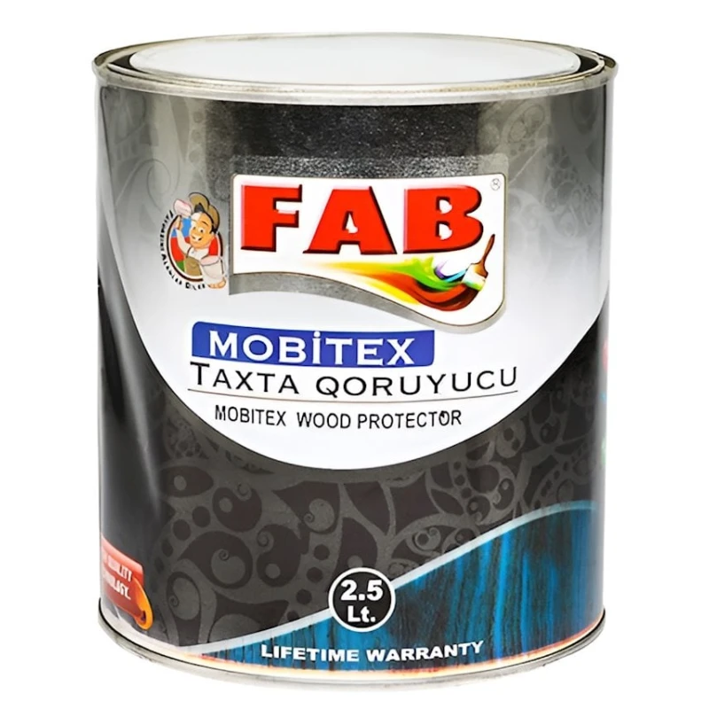 Лак для защиты древесины FAB boya Mobitex, 2.5 л Лак для защиты древесины FAB boya Mobitex, 2.5 л
