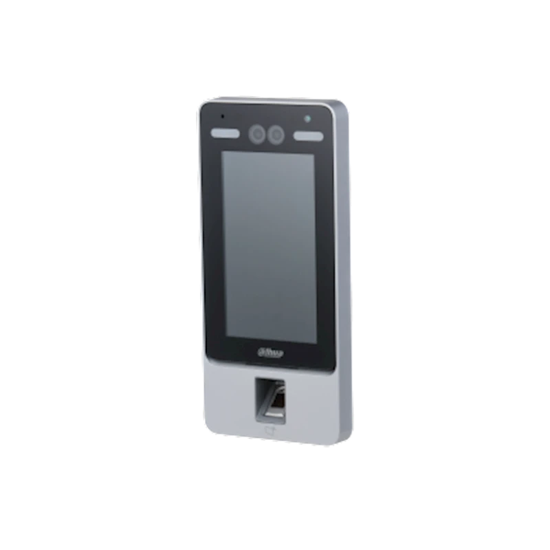 Терминал контроля доступа Dahua ASI7214Y-V3 с дополнительными функциями учёта рабочего времени и детекцией лиц, а также со встроенным считывателем отпечатков пальцев