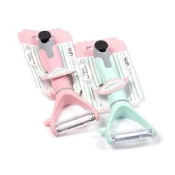 Фрукто-овощечистка Sunplast SC2629 металлическая, с пластмассовой ручкой, 17 см, синяя