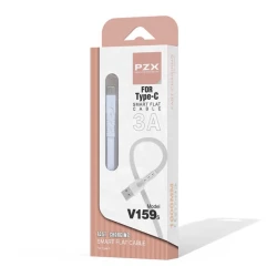 Кабель USB PZX Type-C 3A, PVC, TPE, быстрая зарядка