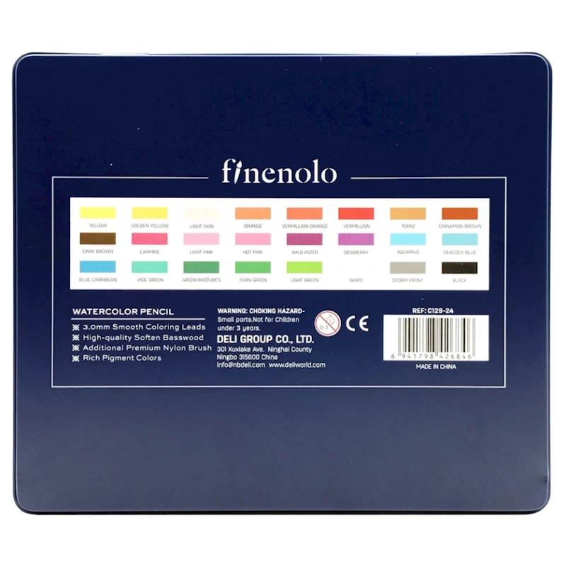 Набор акварельных карандашей Deli Finenolo C129-24, 24 шт Набор акварельных карандашей Deli Finenolo C129-24, 24 шт