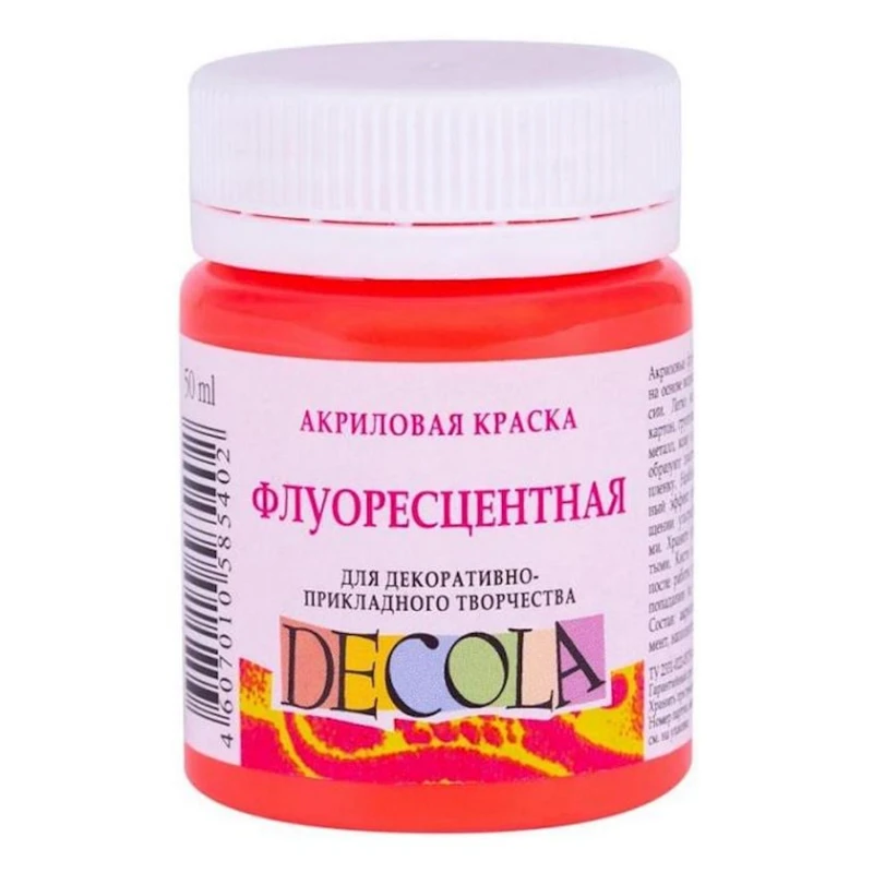 Akril fluoressent boya Decola 336, Qırmızı açıq, 50 ml