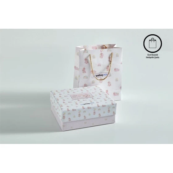 Комплект детского постельного белья Yataş Unicorn, пододеяльник 100х150 см, простыня 120x190 см, наволочка 35x45 см 1 шт, хлопок, розовый