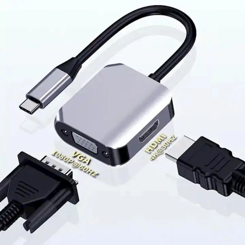 USB HUB Kakusiga KSC-960 Type C to HDMI/VGA