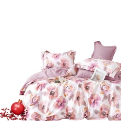 Комплект постельного белья Narlı 000923, пододеяльник 200x220 см, простыня 240x260 см, 2 наволочки 50x70 см, двуспальный, хлопок/сатин, разноцветный