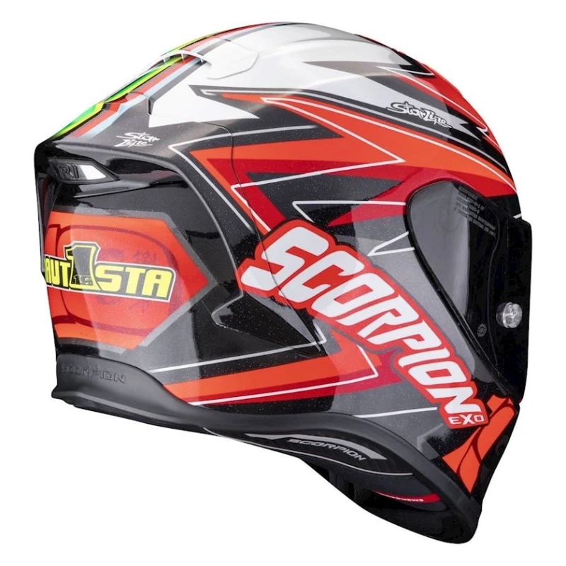 Мотошлем Scorpion Exo-R1 Evo Air Alvaro, черный/красный, размер L