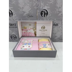 Комплект детского постельного белья First Home SHA-00002574, хлопок, полутораспальный, простыня 160х240 см, пододеяльник 160х220 см, наволочка 50х70 см, 1 шт, разноцветный Комплект детского постельного белья First Home SHA-00002574, хлопок, полутораспальный, простыня 160х240 см, пододеяльник 160х220 см, наволочка 50х70 см, 1 шт, разноцветный