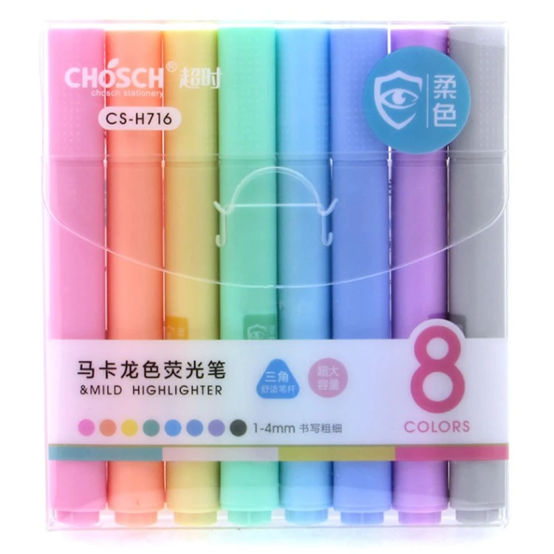 Mətn marker Chosch CS-H716 fosforlu, pastel rənglər, 8 əd Mətn marker Chosch CS-H716 fosforlu, pastel rənglər, 8 əd