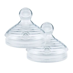 Насадка соски для бутылочек Nuk For Nature, 6-18 мес, 2 шт, размер M, силикон