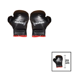 Детские боксерские перчатки Jionyou 202022000109, 1 пара, 20 см, черные Детские боксерские перчатки Jionyou 202022000109, 1 пара, 20 см, черные