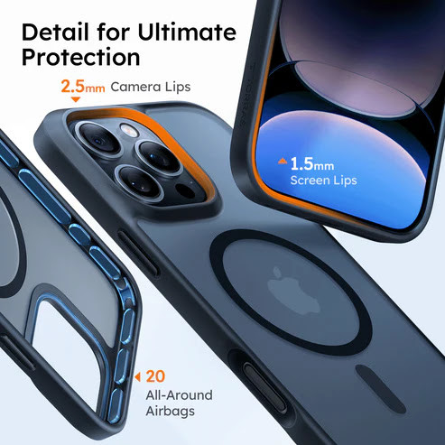 Çexol Torras Guardian-Mag MagSafe Apple iPhone 16 Pro üçün Black Çexol Torras Guardian-Mag MagSafe Apple iPhone 16 Pro üçün Black