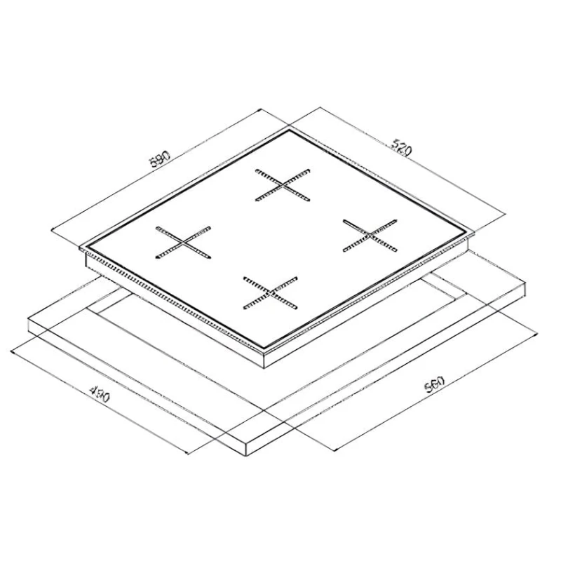 Варочная поверхность Electrotech Karyna 603G1HP Grey Glass Варочная поверхность Electrotech Karyna 603G1HP Grey Glass