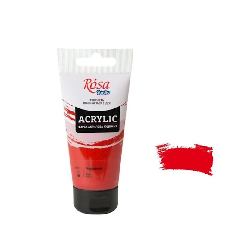 Акриловая краска художественная Rosa Studio 405, красный, 75 мл Акриловая краска художественная Rosa Studio 405, красный, 75 мл