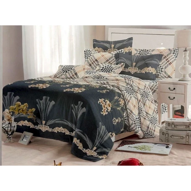 Комплект постельного белья Narlı 000510, пододеяльник 230х240 см, простыня 200х220 см, 2 шт наволочки 50х70 см, двуспальный, сатин, разноцветный