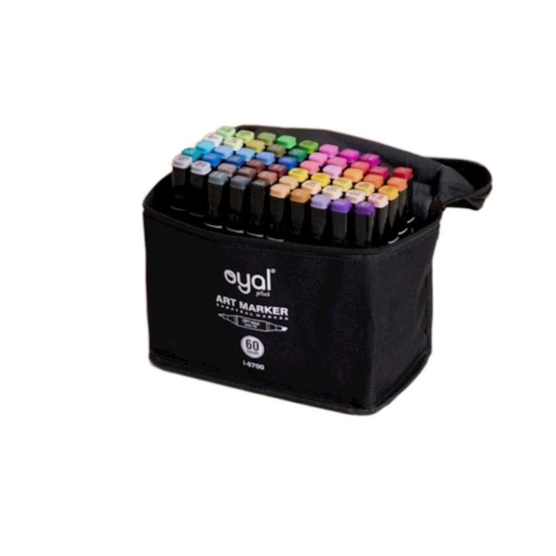 Markerlər dəsti Oyal Plus Sanatsal i-6700, 60 ədədli, ikitərəfli, çantada Markerlər dəsti Oyal Plus Sanatsal i-6700, 60 ədədli, ikitərəfli, çantada