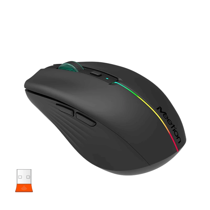 Мышь Meetion BTM002 BT+Wireless, Black