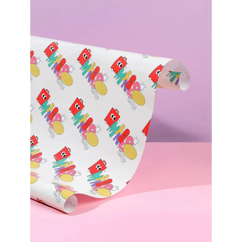 Упаковочная бумага Miniso Fruity Fairy Wrapping Paper Logo, 70х100 см Упаковочная бумага Miniso Fruity Fairy Wrapping Paper Logo, 70х100 см
