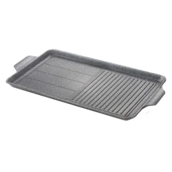 Противень-гриль Accademia Mugnano Cuore Di Pietra, 50x30 см, aлюминий, серый Противень-гриль Accademia Mugnano Cuore Di Pietra, 50x30 см, aлюминий, серый