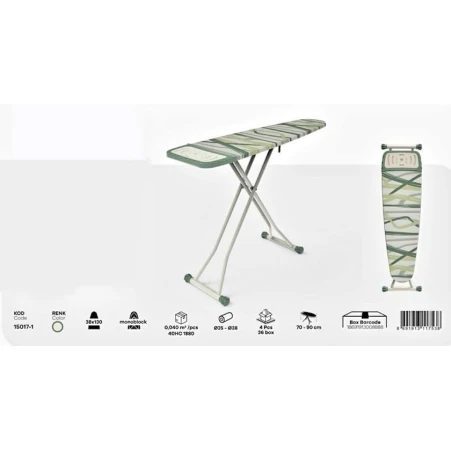 Гладильная доска Perilla Aleece, 130×39 см, зеленая/желтая Гладильная доска Perilla Aleece, 130×39 см, зеленая/желтая