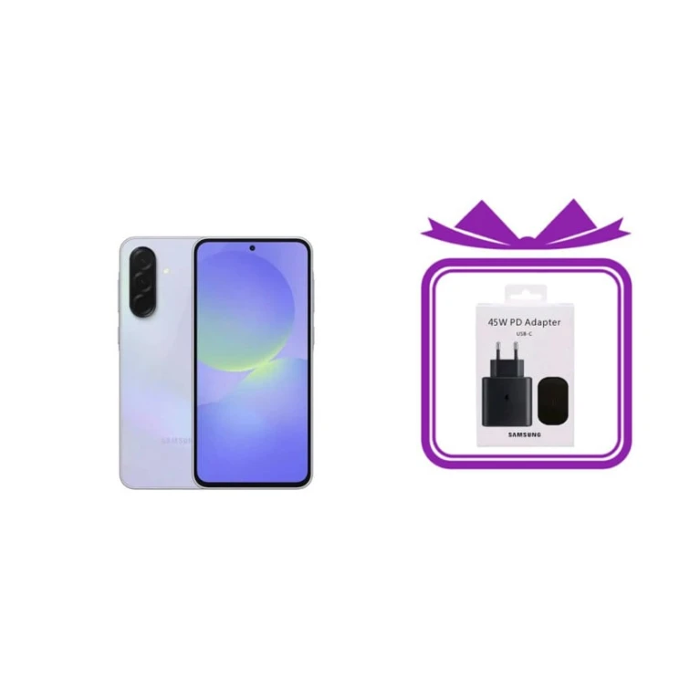 Смартфон Samsung Galaxy A36 8 ГБ/256 ГБ, лавандовый, 45 Вт, адаптер Samsung 8806097048879-8806090104541