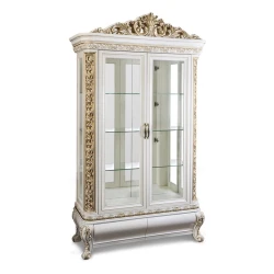 Буфет Era Mebel Alsu 2, 141х59х245 см, белый/золотистый