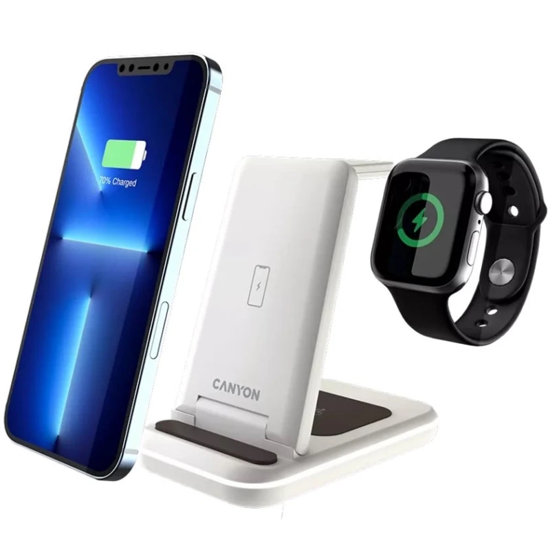 Беспроводное зарядное устройство Canyon WS-304 3in1 Cosmic Latte (CNS-WCS304CL) Беспроводное зарядное устройство Canyon WS-304 3in1 Cosmic Latte (CNS-WCS304CL)