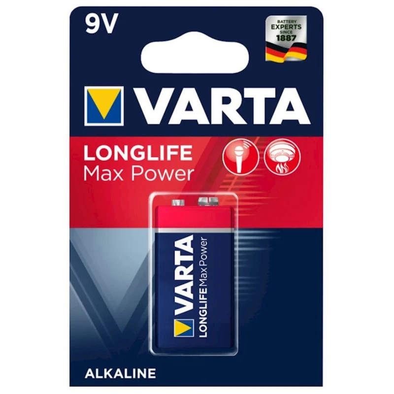 Батарейка Varta Longlife Max Power 9V Батарейка Varta Longlife Max Power 9V