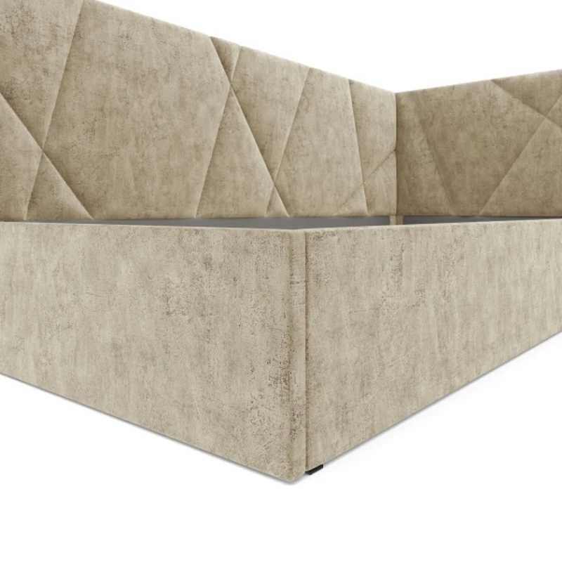 Tək nəfərlik çarpayı Art_tek_yataq(100) 80, laminat/parça, qəhvəyi, 200x85x100 sm