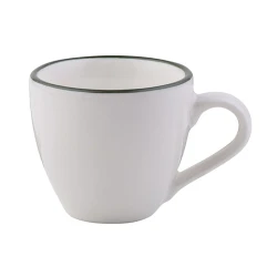 Чашка для кофе ID-Fine Modest Green Alzar, фарфор, белая/зеленая, 80 мл