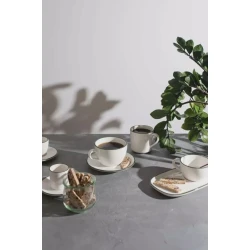 Чашка для кофе ID-Fine Modest Green Alzar, фарфор, белая/зеленая, 80 мл