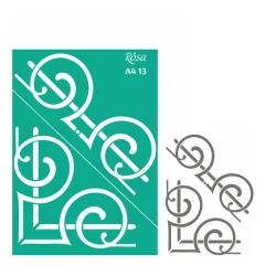 Трафарет многоразовый самоклеющийся Rosa Talent, №13, Бордюрный, А4 21х29.7 см