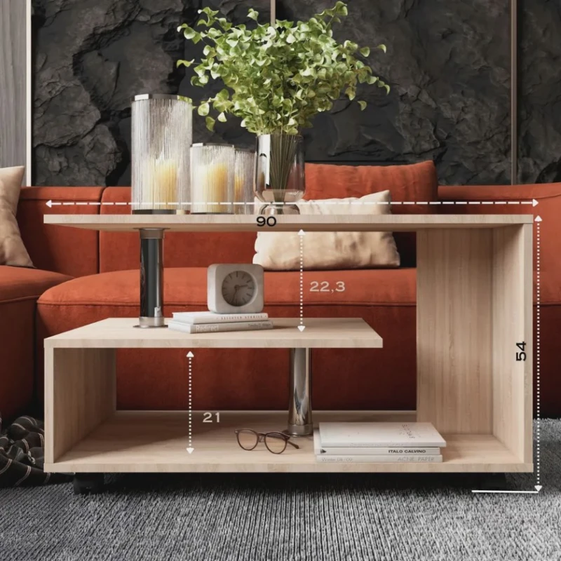 Журнальный стол Letta 3563_Letta25JurnKrushonSon, светло-коричневый, 47.5x50x90 см Журнальный стол Letta 3563_Letta25JurnKrushonSon, светло-коричневый, 47.5x50x90 см