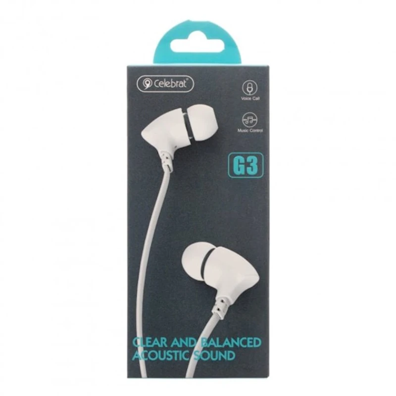 Проводные наушники Celebrat G3 White Проводные наушники Celebrat G3 White