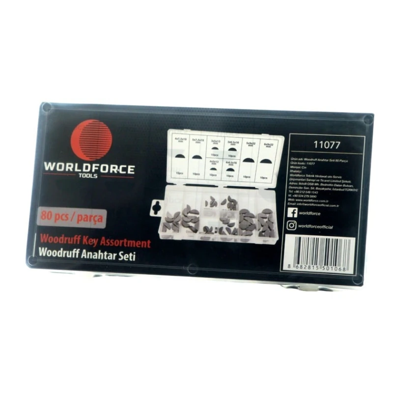 Açar dəsti Worldforce Woodruff 11077, 80 əd Açar dəsti Worldforce Woodruff 11077, 80 əd